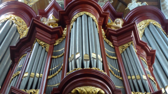Haarlem - Bavo church - baroque organ - rugwerk - photo by José Meulenberg